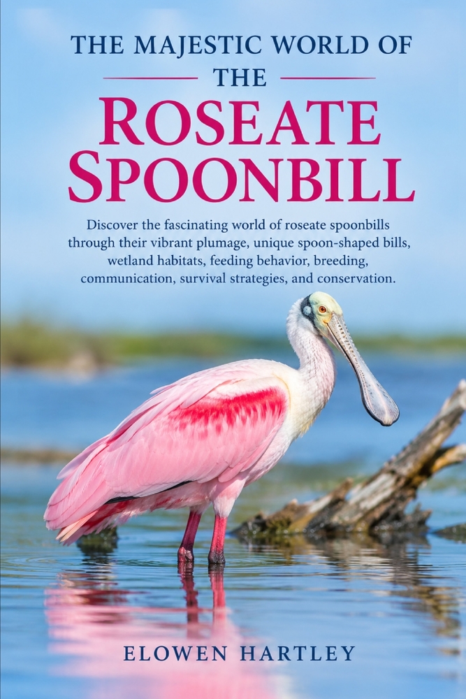 The Majestic World of the Roseate Spoonbill: Discover the fascinating world of roseate spoonbills through their vibrant plumage, unique spoon-shaped b cover