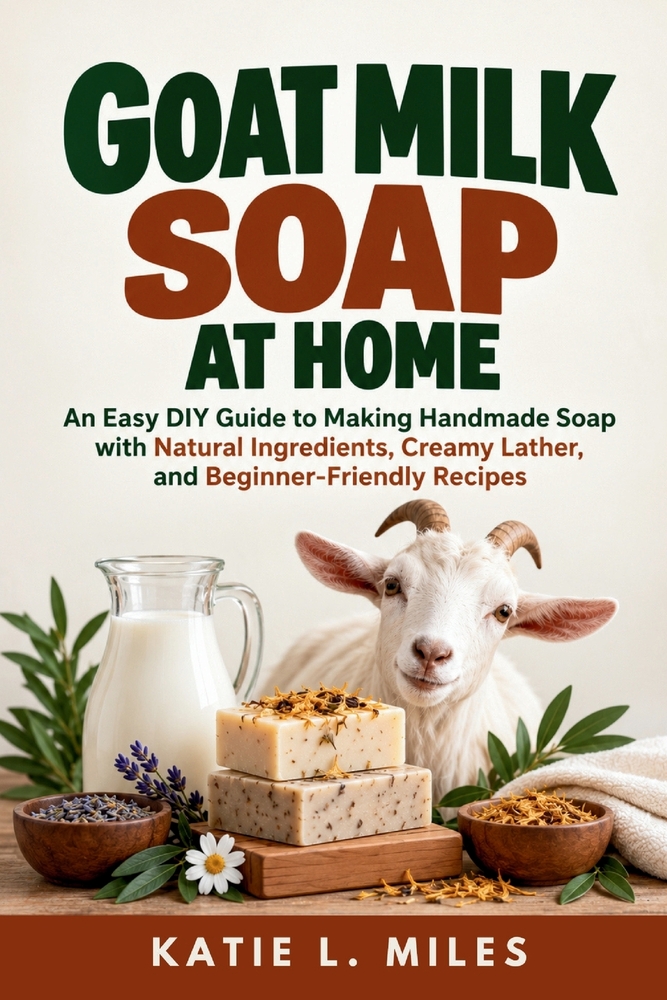 Goat Milk Soap at Home: An Easy DIY Guide to Making Handmade Soap with Natural Ingredients, Creamy Lather, and Beginner-Friendly Recipes cover