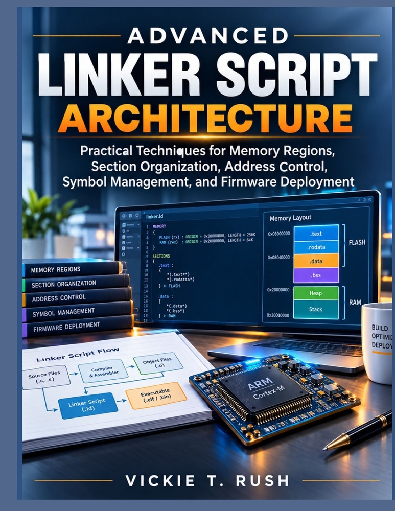Advanced Linker Script Architecture: Practical Techniques for Memory Regions, Section Organization, Address Control, Symbol Management, and Firmware D cover