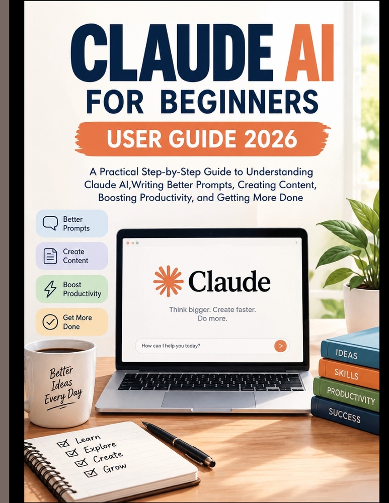 Claude AI for Beginners User Guide 2026: A Practical Step-by-Step Guide to Understanding Claude AI, Writing Better Prompts, Creating Content, Boosting cover