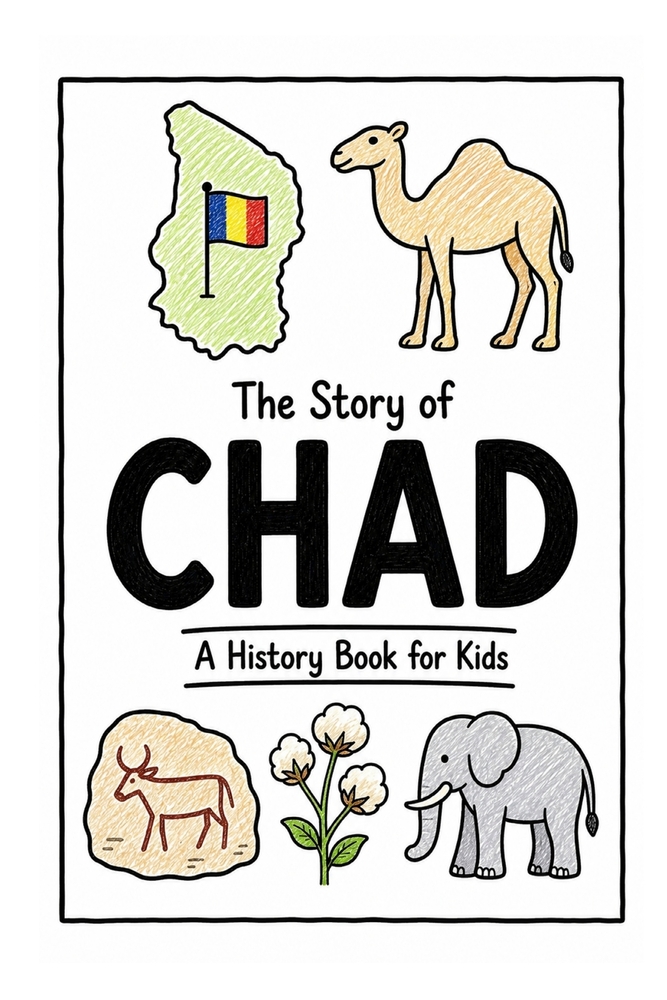 The Story of Chad - A History Book for Kids: A Fun, Educational, and Illustrated Journey Through Chadian History for Children and Curious Minds cover