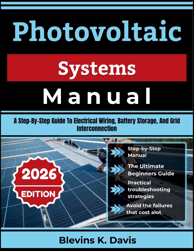Photovoltaic Systems Manual: A Step-By-Step Guide To Electrical Wiring, Battery Storage, And Grid Interconnection cover