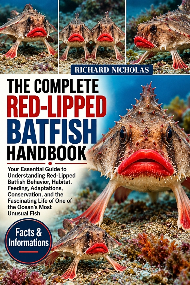 The Complete Red-Lipped Batfish Handbook: Your Essential Guide to Understanding Red-Lipped Batfish Behavior, Habitat, Feeding, Adaptations, Conservati cover