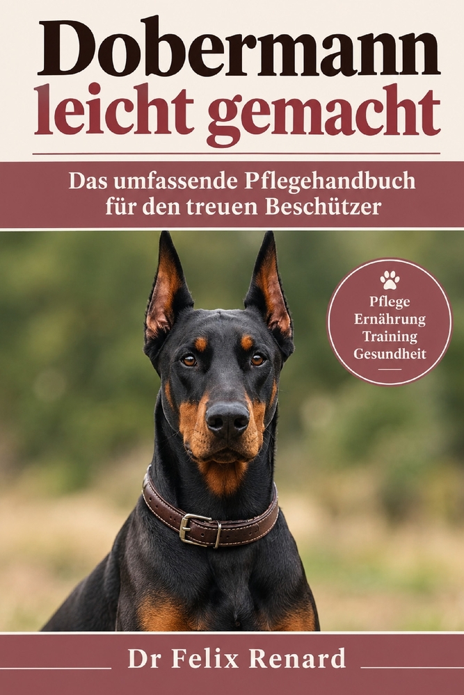 Dobermann leicht gemacht: Das umfassende Pflegehandbuch für den treuen Beschützer cover