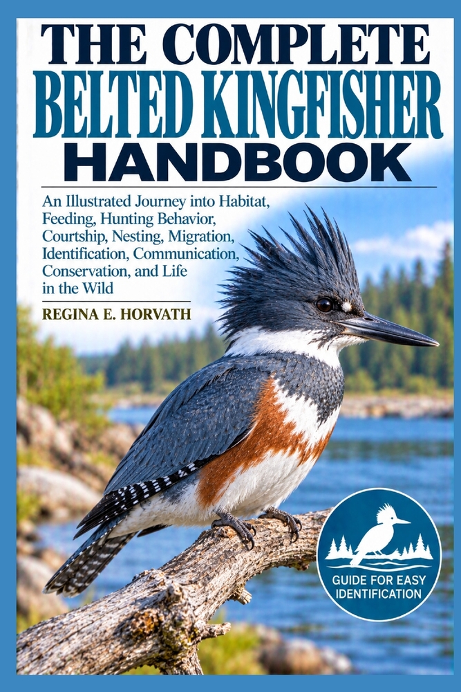 The Complete Belted Kingfisher Handbook: An Illustrated Journey into Habitat, Feeding, Hunting Behavior, Courtship, Nesting, Migration, Identification cover