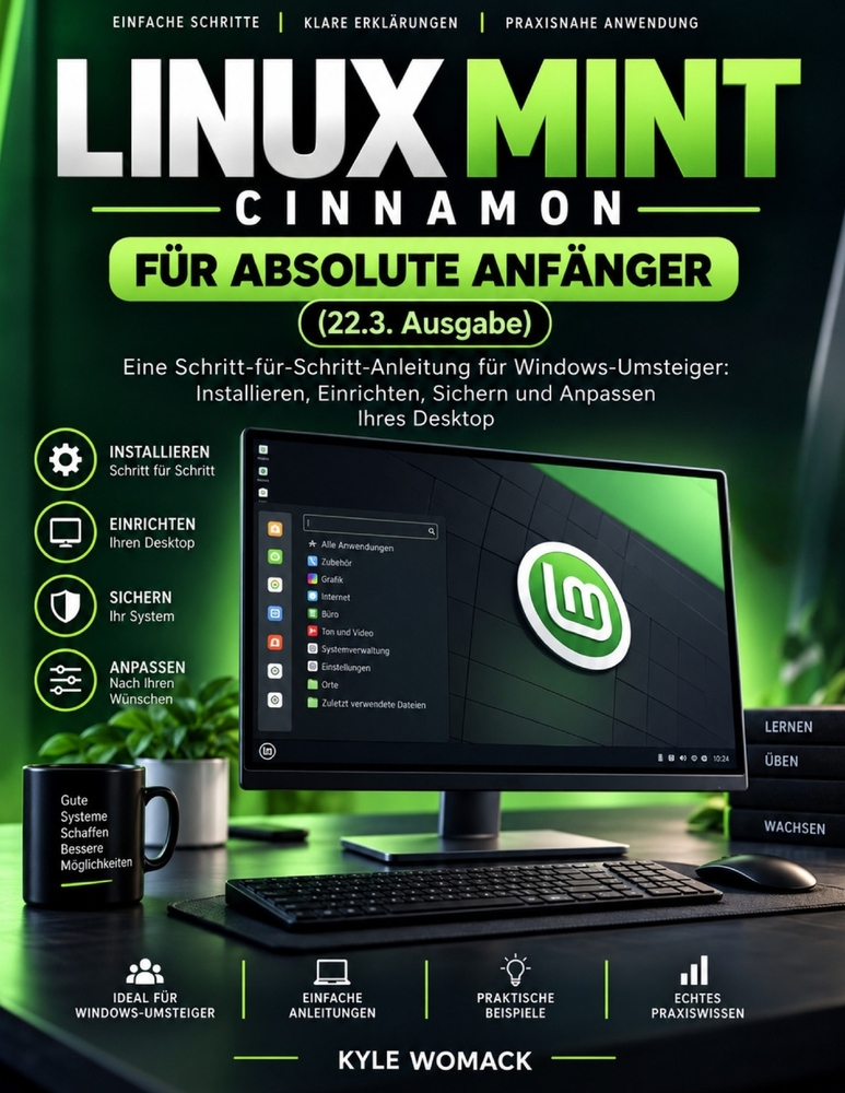 Linux Mint Cinnamon Für Absolute Anfänger (22.3. Ausgabe): Eine Schritt-Für-Schritt-Anleitung Für Windows-Umsteiger: Installieren, Einrichten, Sichern cover