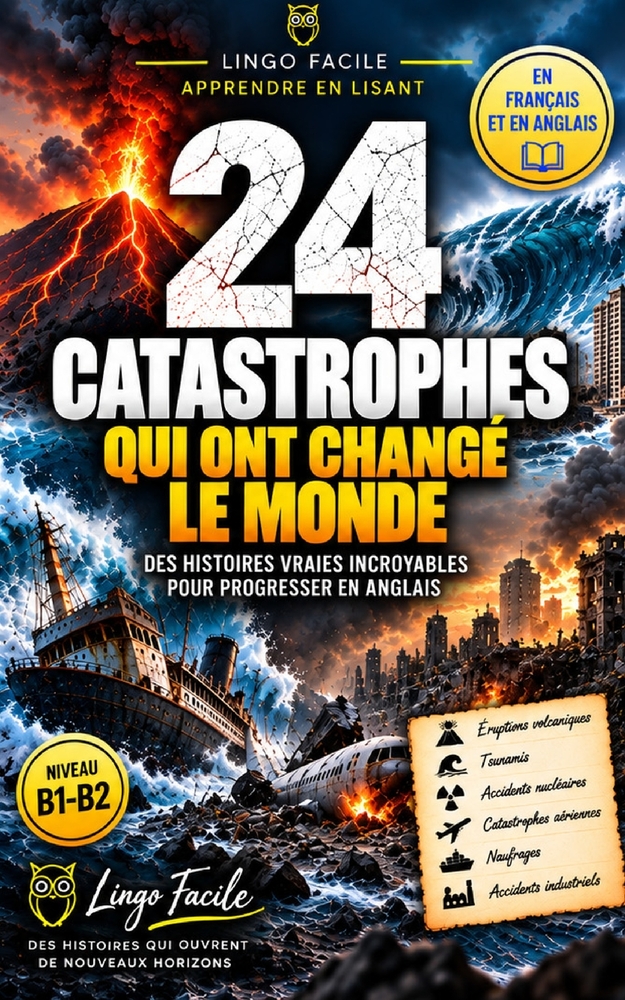 24 Catastrophes qui ont changé le monde: Des histoires vraies incroyables pour progresser en Anglais cover