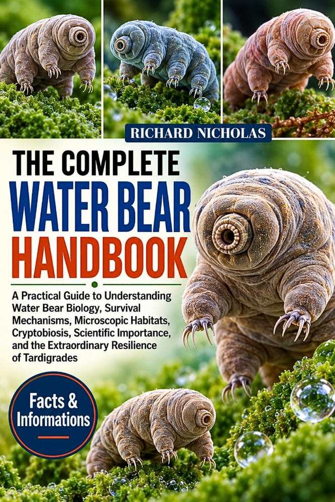 The Complete Water Bear Handbook: A Practical Guide to Understanding Water Bear Biology, Survival Mechanisms, Microscopic Habitats, Cryptobiosis, Scie cover