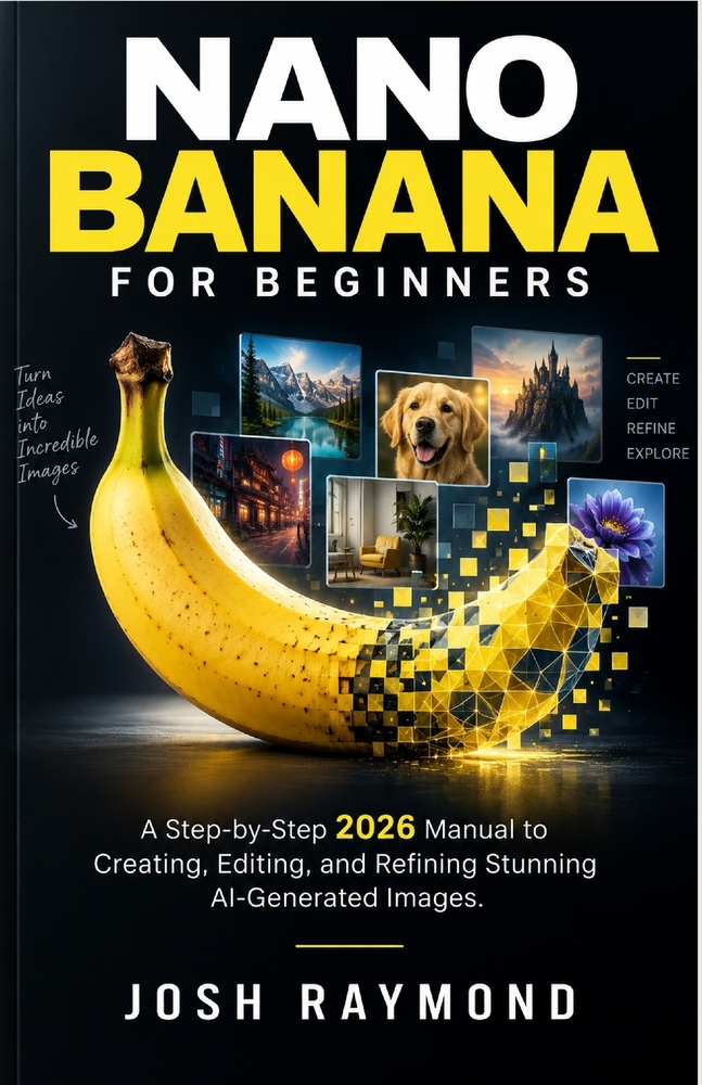 Nano Banana for Beginners: A Step-by-Step 2026 Manual to Creating, Editing, and Refining Stunning AI-Generated Images. cover