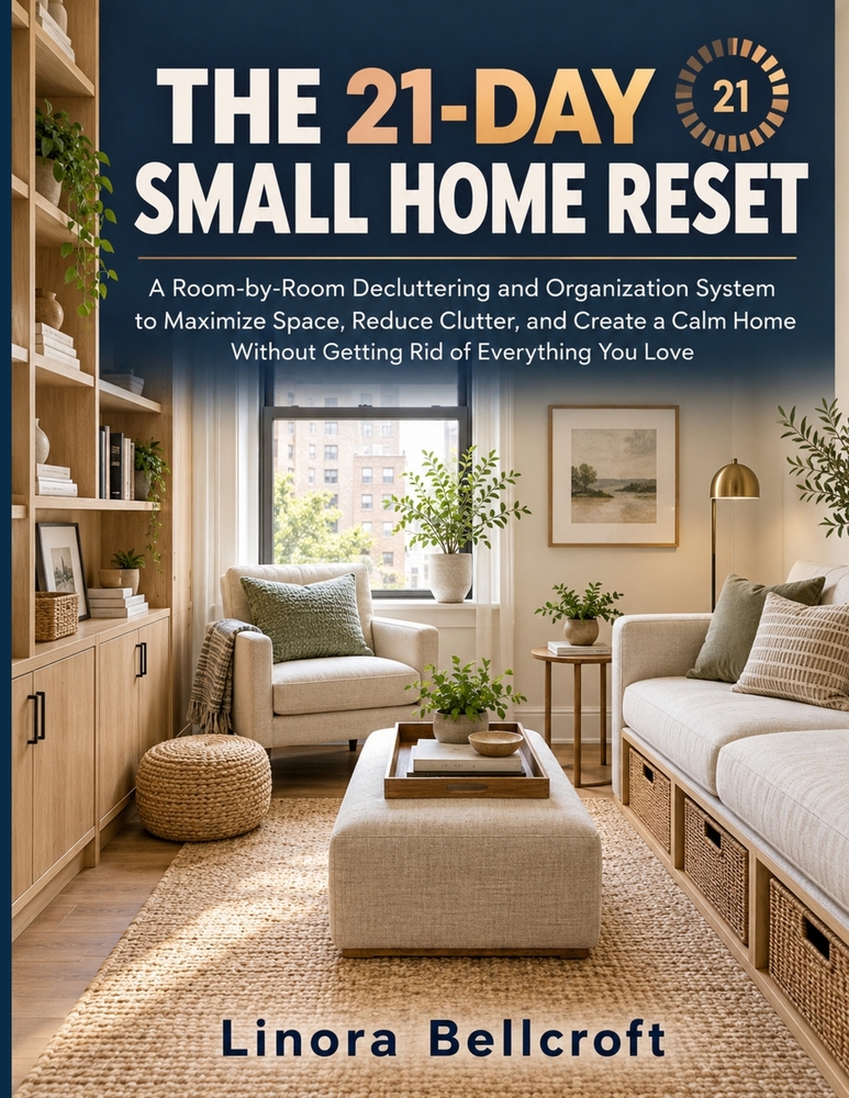 The 21-Day Small Home Reset: A Room-by-Room Decluttering and Organization System to Maximize Space, Reduce Clutter, and Create a Calm Home Without Get cover