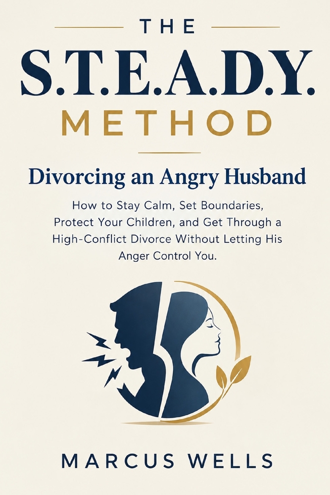 Divorcing an Angry Husband: THE S.T.E.A.D.Y. METHOD. How to Stay Calm, Set Boundaries, Protect Your Children, and Get Through a High-Conflict Divorce cover