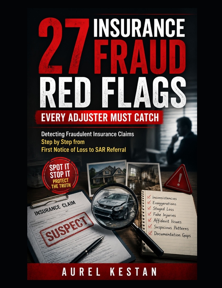 27 Insurance Fraud Red Flags Every Adjuster Must Catch: Detecting Fraudulent Insurance Claims Step by Step from First Notice of Loss to SAR Referral cover