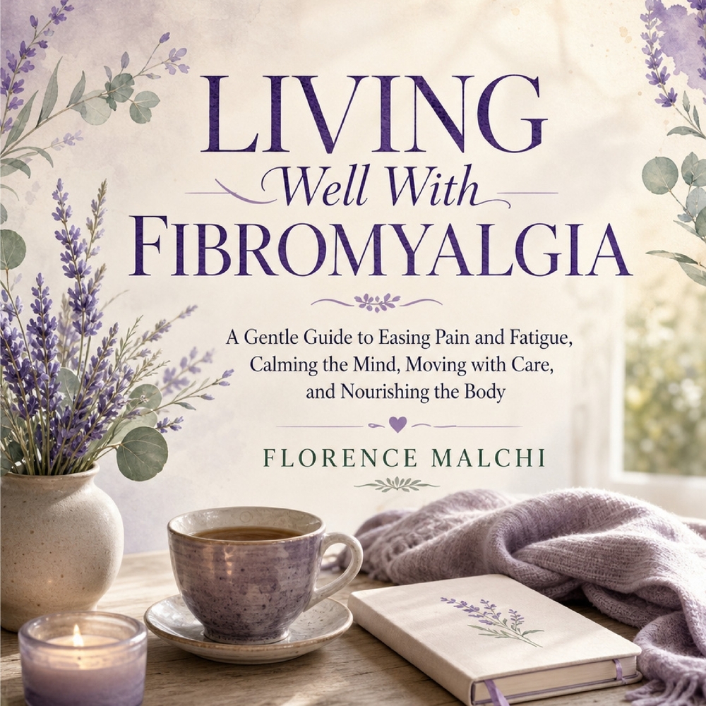 Living Well With Fibromyalgia: A Gentle Guide to Easing Pain and Fatigue, Calming the Mind, Moving with Care, and Nourishing the Body: An Anti-Inflamm cover