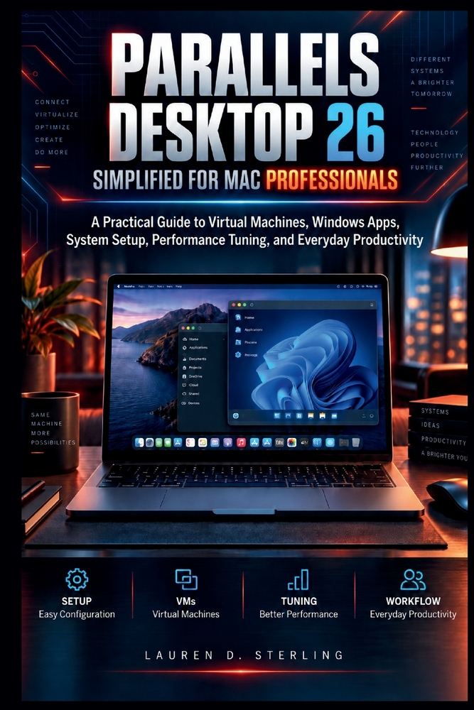 Parallels Desktop 26 Simplified For Mac Professionals: A Practical Guide to Virtual Machines, Windows Apps, System Setup, Performance Tuning, and Ever cover