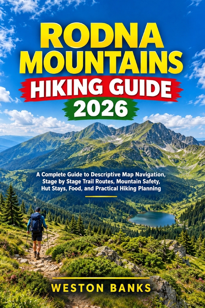 Rodna Mountains HIKING GUIDE 2026: A Complete Guide to Descriptive Map Navigation, Stage by Stage Trail Routes, Mountain Safety, Hut Stays, Food, and cover