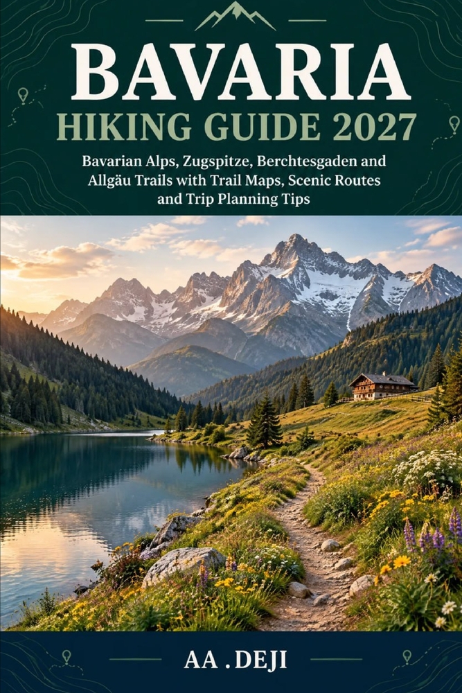 Bavaria Hiking Guide 2027: Bavarian Alps, Zugspitze, Berchtesgaden and Allgäu Trails with Trail Maps, Scenic Routes and Trip Planning Tips cover