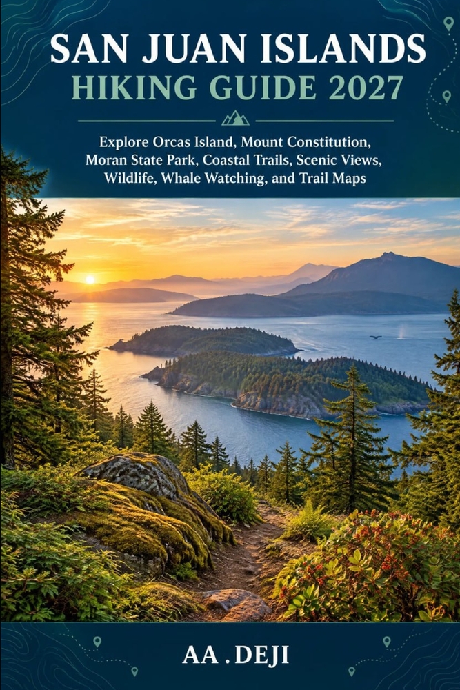 San Juan Islands Hiking Guide 2027: Explore Orcas Island, Mount Constitution, Moran State Park, Coastal Trails, Scenic Views, Wildlife, Whale Watching cover