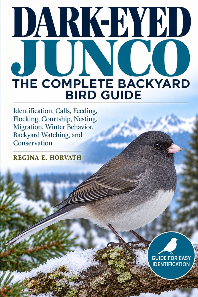 Dark-Eyed Junco: The Complete Backyard Bird Guide: Identification, Calls, Feeding, Flocking, Courtship, Nesting, Migration, Winter Behavior, Backyard cover