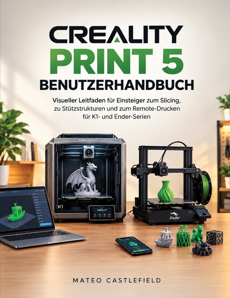 Creality Print 5 Benutzerhandbuch: Visueller Leitfaden für Einsteiger zum Slicing, zu Stützstrukturen und zum Remote-Drucken für K1- und Ender-Serien cover