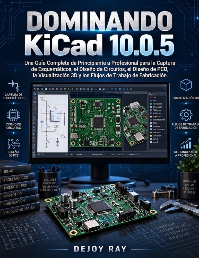 Dominando KiCad 10.0.5: Una guía completa, desde principiante hasta profesional, sobre captura de esquemas, diseño de circuitos, diseño de PCB, visual cover
