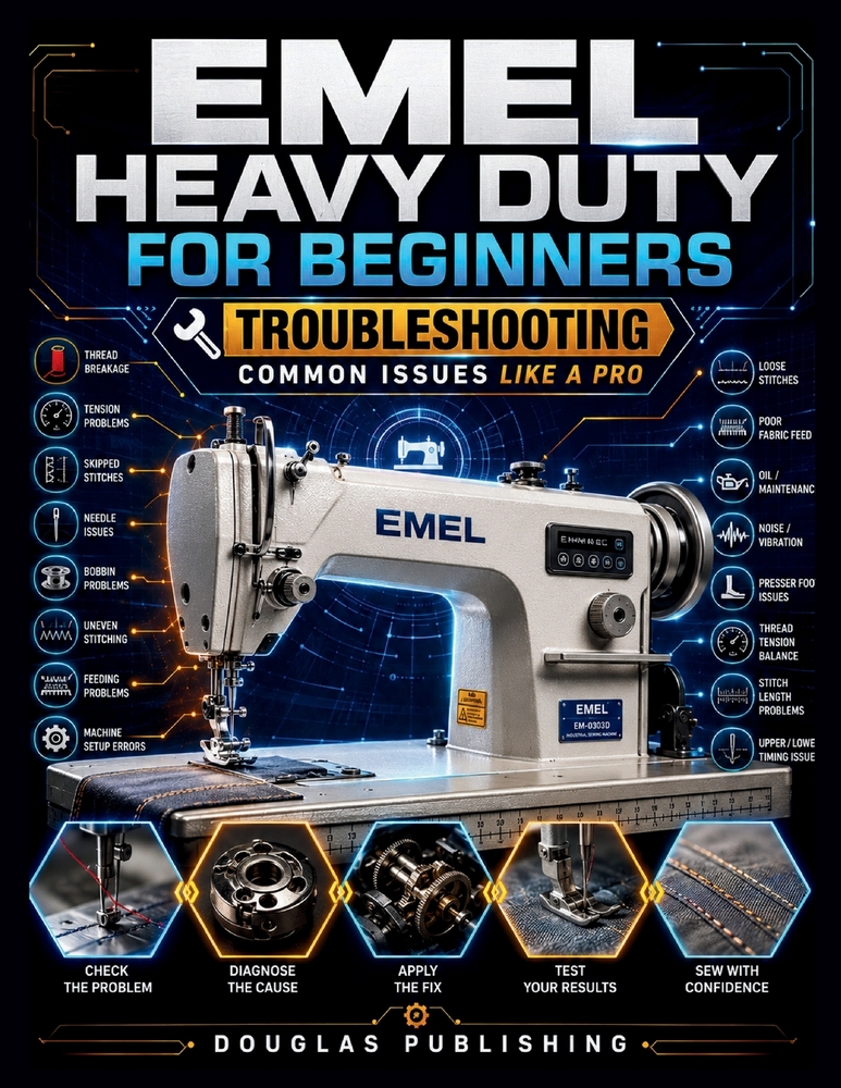 Emel Heavy Duty for Beginners: TROUBLESHOOTING COMMON ISSUES LIKE A PRO: The Practical Beginner's Reference for Sewing Machine Setup, Thread Tangles, cover