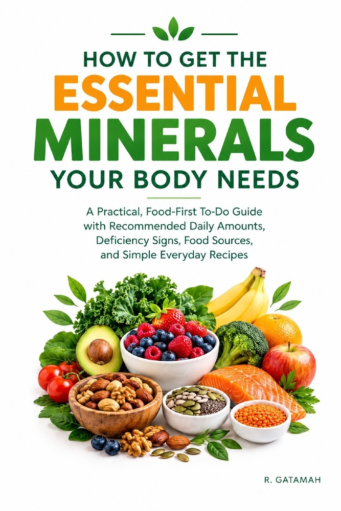 How to Get the Essential Minerals Your Body Needs: A Practical, Food-First To-Do Guide with Recommended Daily Amounts, Deficiency Signs, Food Sources, cover