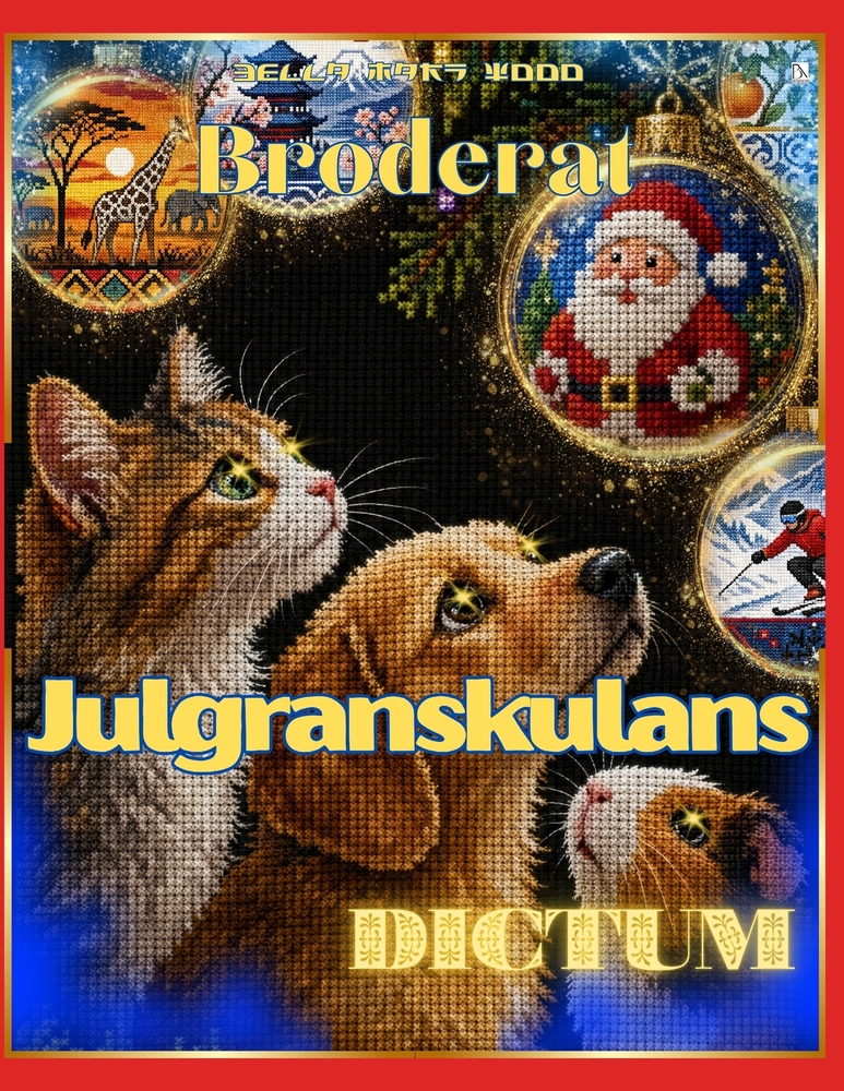 Broderat Julgranskulans Dictum: För älskare av julgranskulor, korsstygn och färgläggning året runt cover
