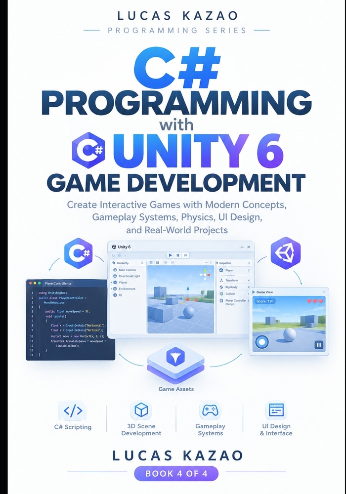 C# Programming with Unity 6 Game Development: Create Interactive Games with Modern Concepts, Gameplay Systems, Physics, UI Design, and Real-World Proj cover