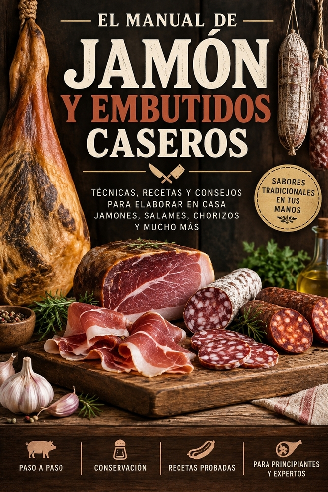 El Manual de Jamón y Embutidos Caseros: Técnicas, Recetas y Consejos para Elaborar en Casa Jamones, Salames, Chorizos y Mucho Más cover