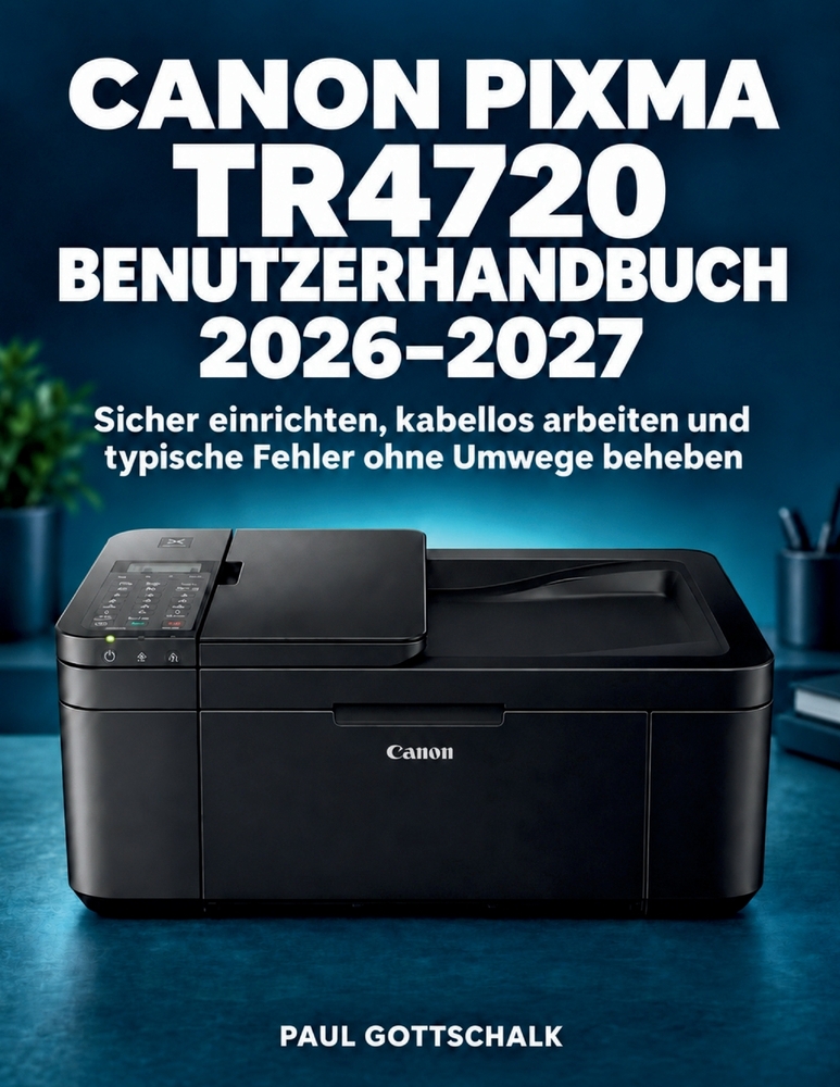 Canon PIXMA TR4720 Benutzerhandbuch 2026-2027: Sicher einrichten, kabellos arbeiten und typische Fehler ohne Umwege beheben cover