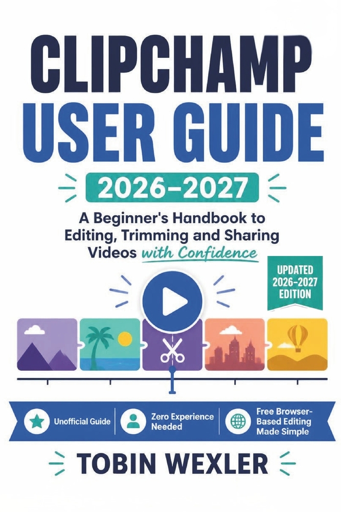 Clipchamp User Guide 2026-2027: A Beginner's Handbook to Editing, Trimming and Sharing Videos with Confidence cover