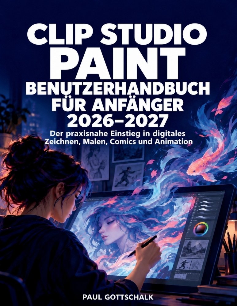 Clip Studio Paint Benutzerhandbuch für Anfänger 2026-2027: Der praxisnahe Einstieg in digitales Zeichnen, Malen, Comics und Animation cover