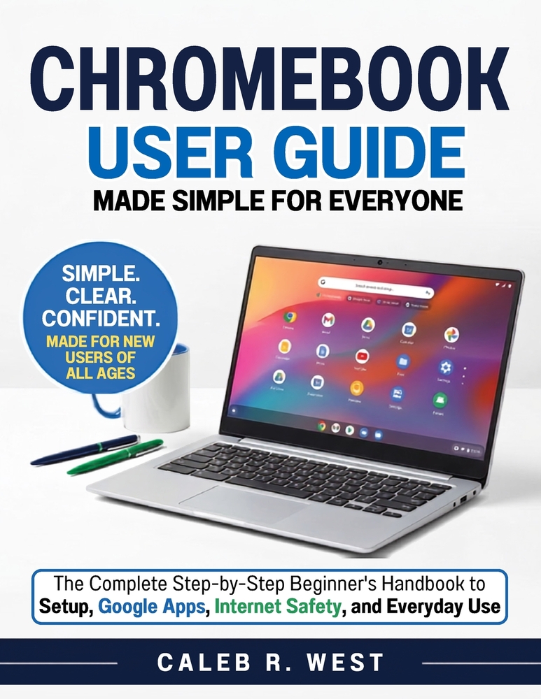 CHROMEBOOK User Guide: The complete Step-by-Step Beginner's Guide to Setup, Google Apps, Internet Safety, and Everyday Use cover