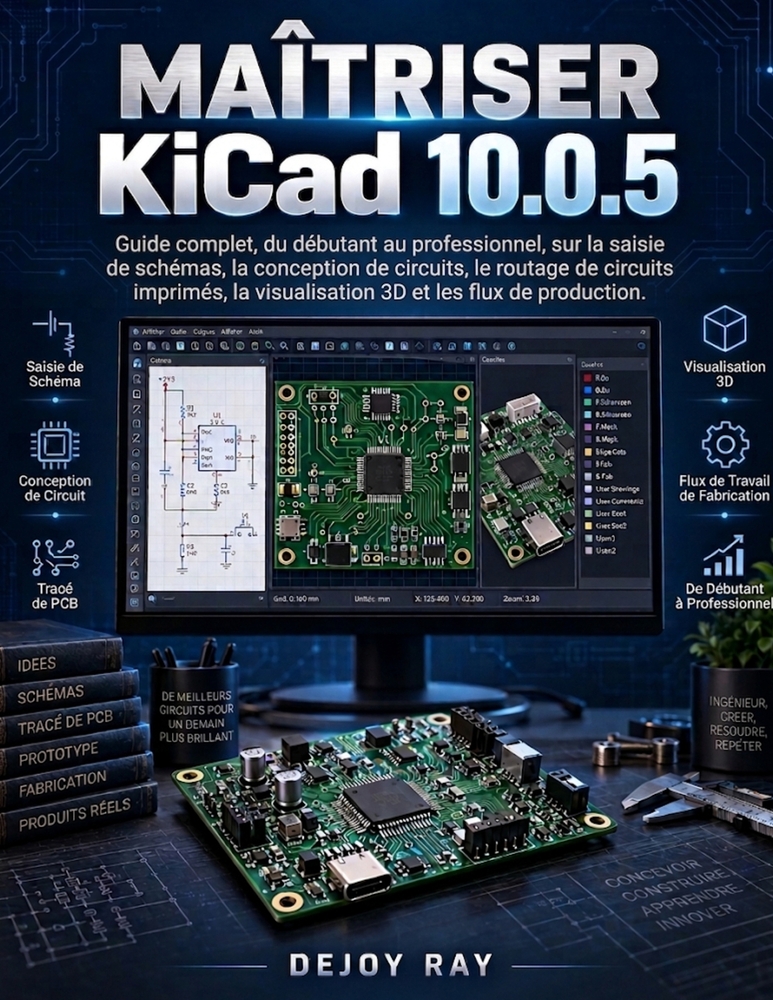 Maîtriser KiCad 10.0.5: Guide complet, du débutant au professionnel, sur la saisie de schémas, la conception de circuits, le routage de circuits impri cover