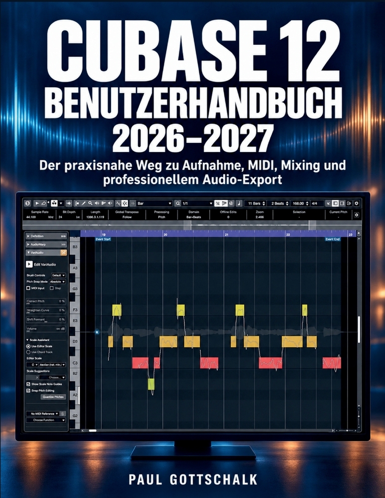 Cubase 12 Benutzerhandbuch 2026-2027: Der praxisnahe Weg zu Aufnahme, MIDI, Mixing und professionellem Audio-Export cover
