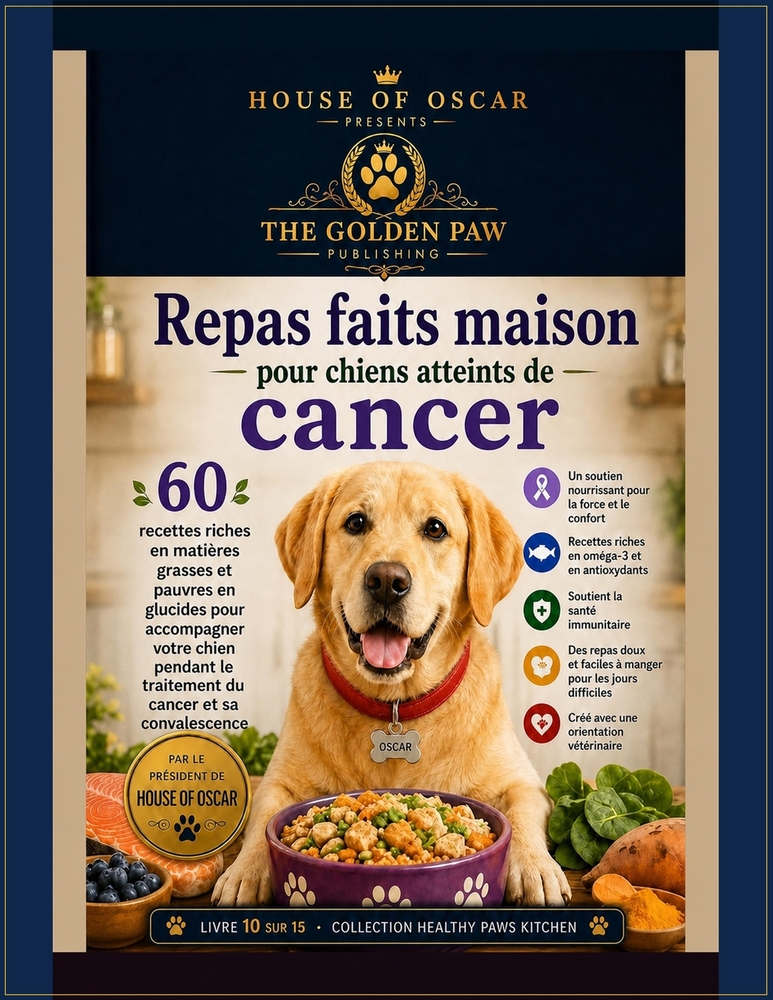 Repas faits maison pour chiens atteints de cancer: 60 recettes riches en matières grasses et pauvres en glucides pour accompagner votre chien pendant cover