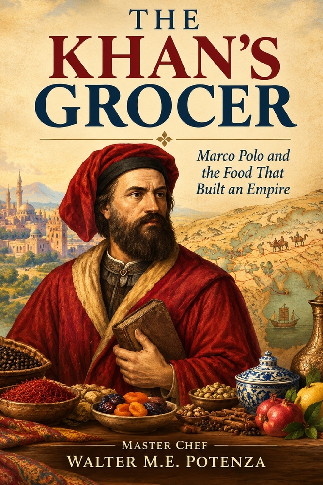 The Khan's Grocer: Marco Polo and the Food That Built an Empire. and how a Venetian Merchant Discovered Pasta, Pepper, and a New World of Flavor. cover