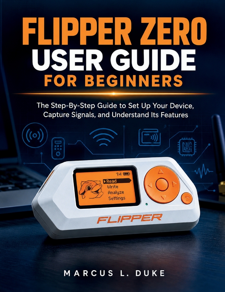 Flipper Zero User Guide For Beginners: The Step-By-Step Guide to Set Up Your Device, Capture Signals, and Understand Its Features cover