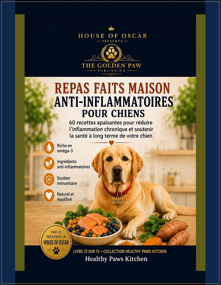 Repas faits maison anti-inflammatoires pour chiens: 60 recettes apaisantes pour réduire l'inflammation chronique et soutenir la santé à long terme de cover