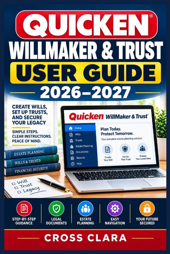 Quicken WillMaker & Trust User Guide 2026-2027: Practical Estate Planning for Wills, Powers of Attorney, Health Directives, Beneficiary Decisions, Dig cover