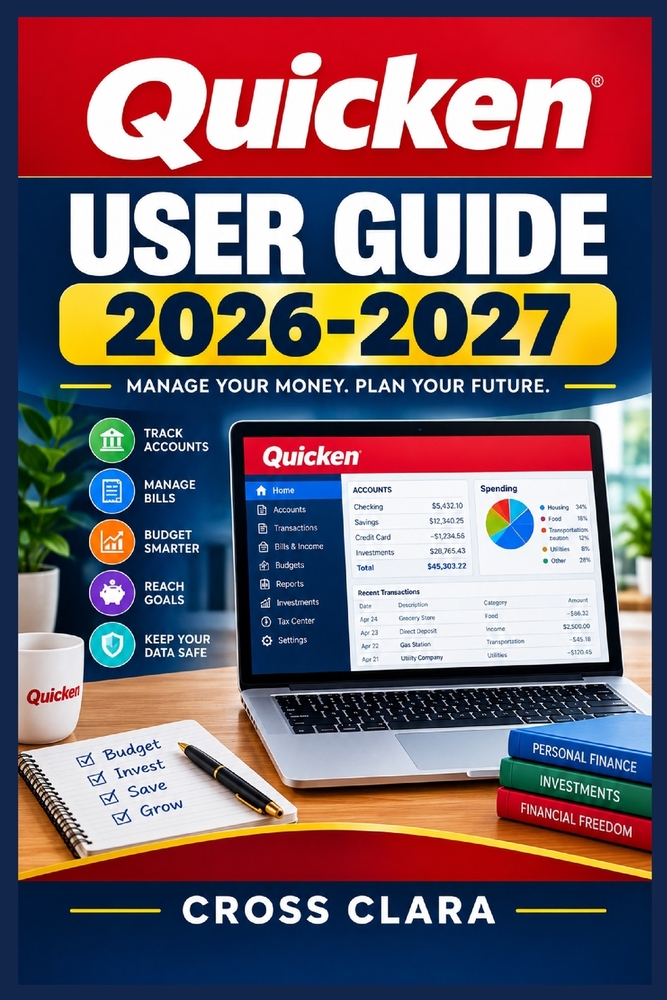 Quicken User Guide 2026-2027: A Practical Roadmap to Smarter Household Money Organization, Day-to-Day Tracking, Long-Term Planning, and Confident Desk cover