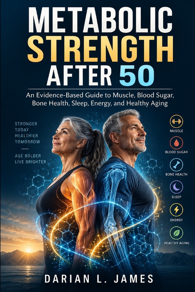 Metabolic Strength After 50: An Evidence-Based Guide to Muscle, Blood Sugar, Bone Health, Sleep, Energy, and Healthy Aging cover