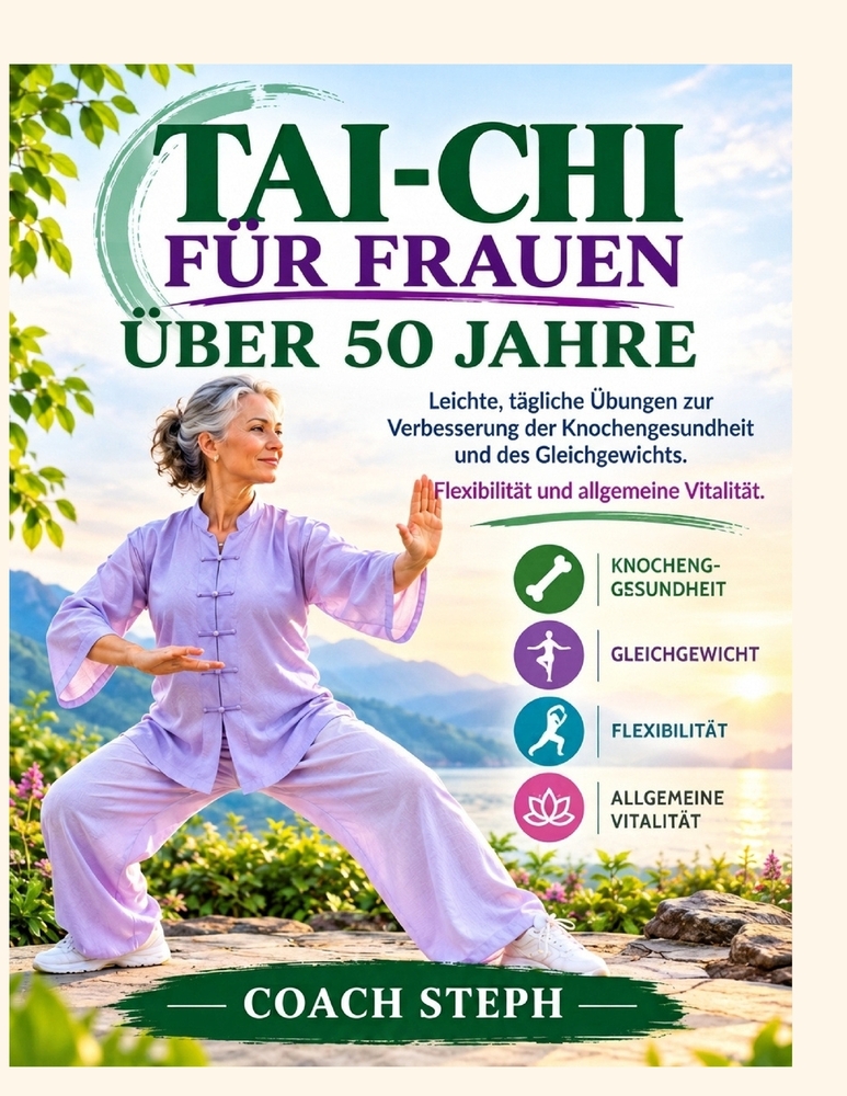 Tai Chi für Frauen über 50: Leichte, tägliche Übungen zur Verbesserung der Knochengesundheit und des Gleichgewichts. Flexibilität und allgemeine Vital cover