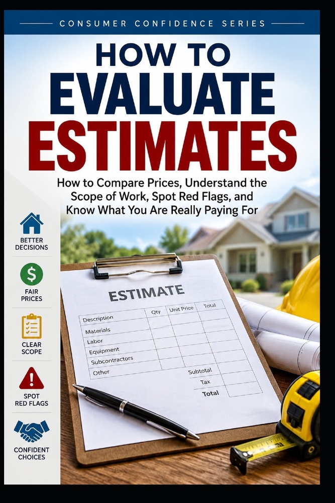 How to Evaluate Estimates: How to Compare Prices, Understand the Scope of Work, Spot Red Flags, and Know What You Are Really Paying For cover