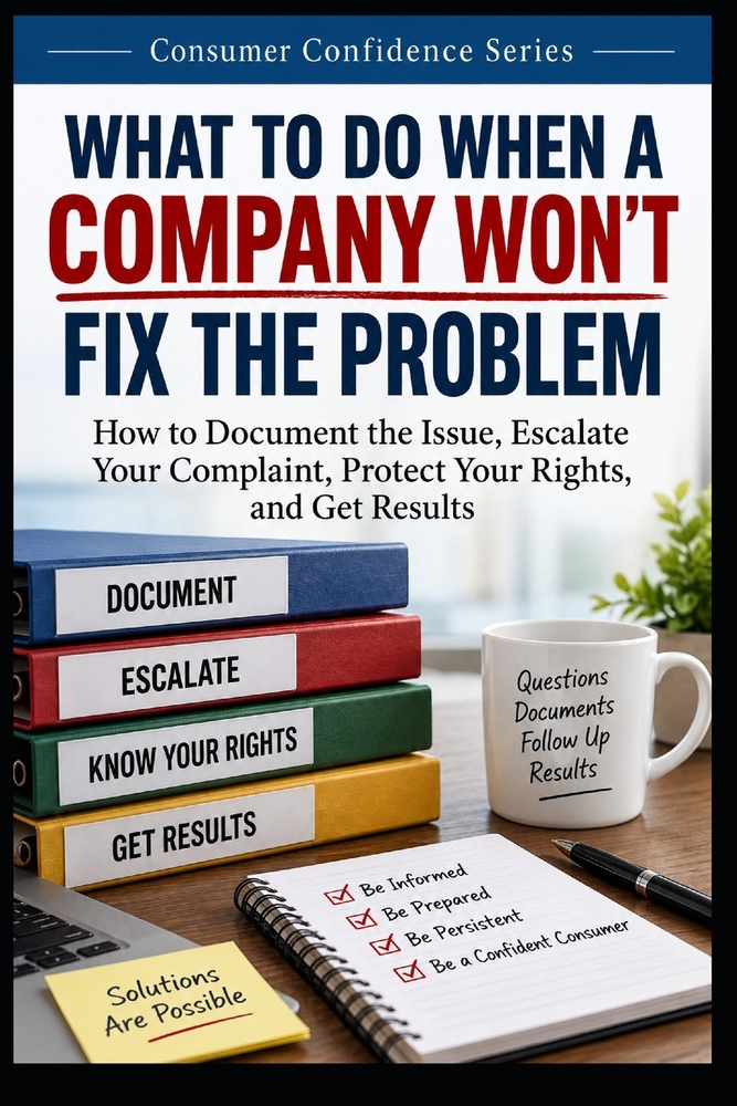 What to do When a Company Won't Fix the Problem: How to Document the Issue, Escalate Your Complaint, Protect Your Rights, and Get Results cover