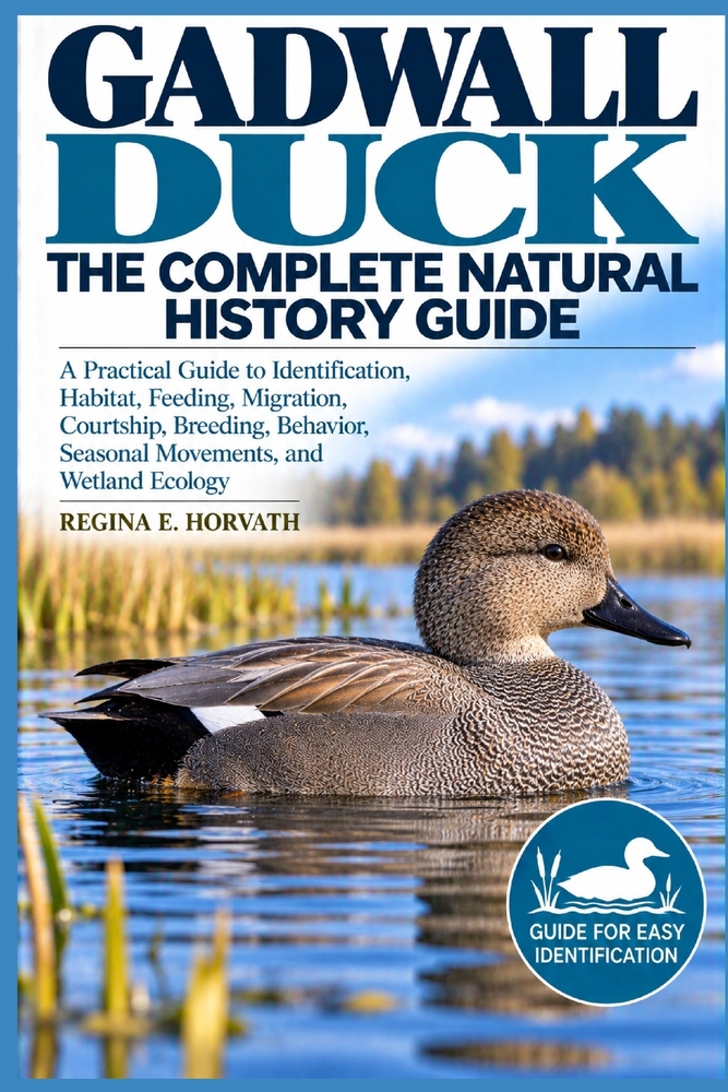 Gadwall Duck: The Complete Natural History Guide: A Practical Guide to Identification, Habitat, Feeding, Migration, Courtship, Breeding, Behavior, Sea cover