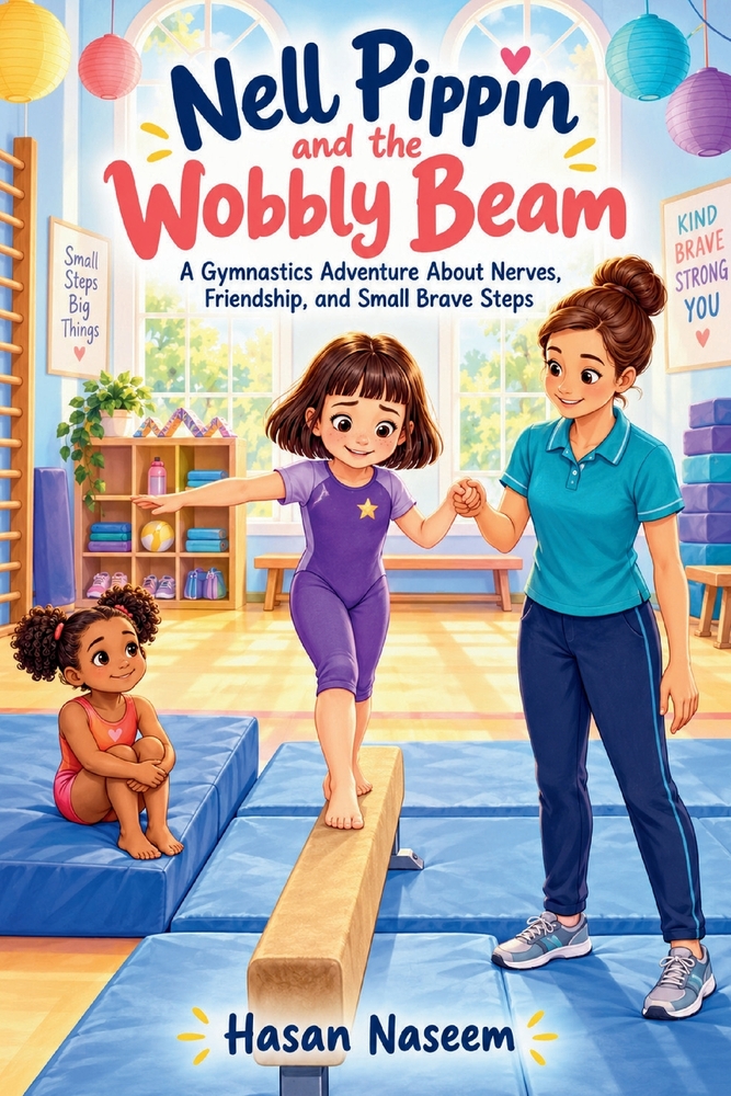 Nell Pippin and the Wobbly Beam: A Gymnastics Adventure About Nerves, Friendship, and Small Brave Steps cover