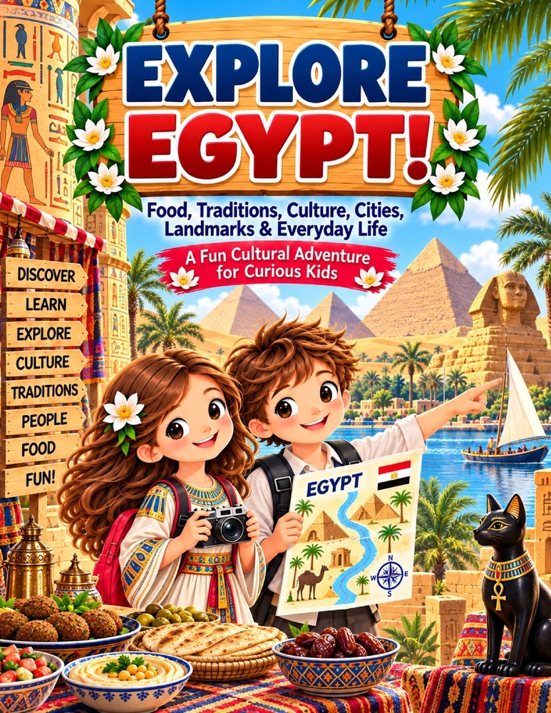 Explore Egypt!: Food, Traditions, Culture, Cities, Landmarks & Everyday Life - A Fun Cultural Adventure for Curious Kids cover
