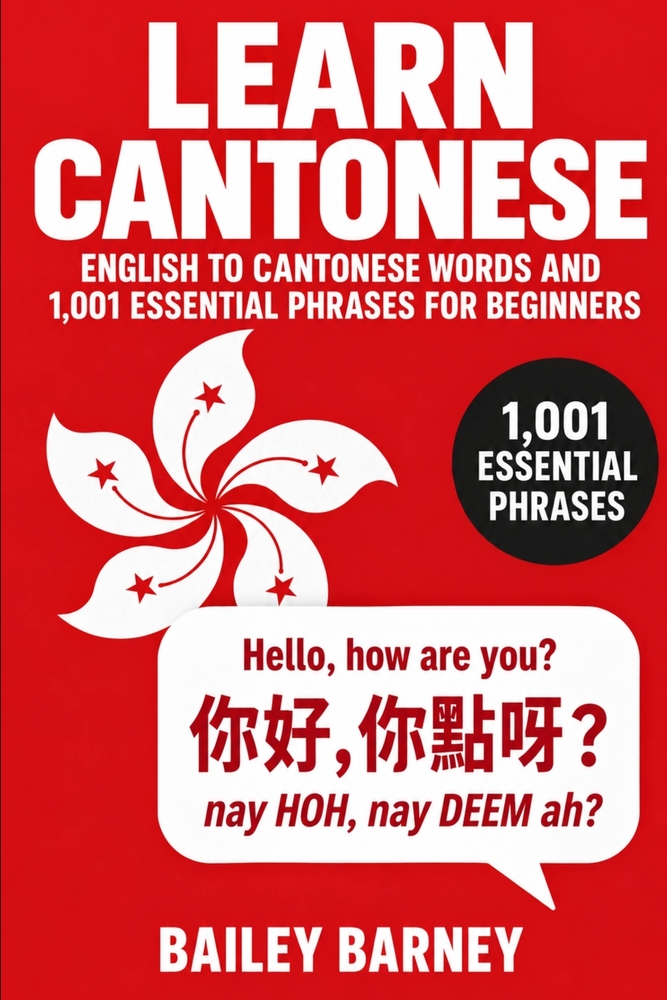 Learn Cantonese: English to Cantonese Words and 1,001 Essential Phrases for Beginners cover