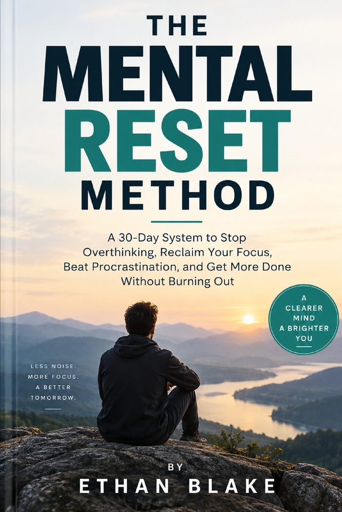 The Mental Reset Method: A 30-Day System to Stop Overthinking, Reclaim Your Focus, Beat Procrastination, and Get More Done Without Burning Out cover